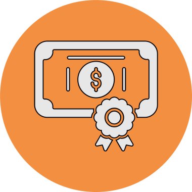 Sertifika simgesi, vektör illüstrasyonu basit tasarım