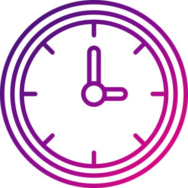 Saat web simgesi, vektör illüstrasyonu