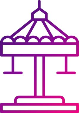 Atlıkarınca simgesinin vektör illüstrasyonu 