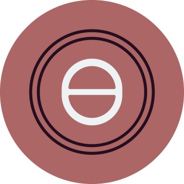 Teta. Web simgesi basit illüstrasyon