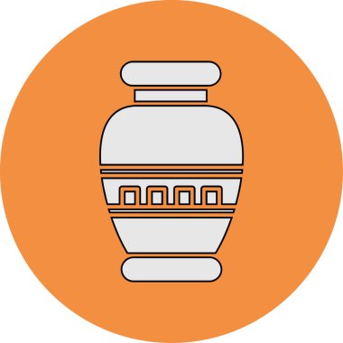 Vazo. Web simgesi basit illüstrasyon