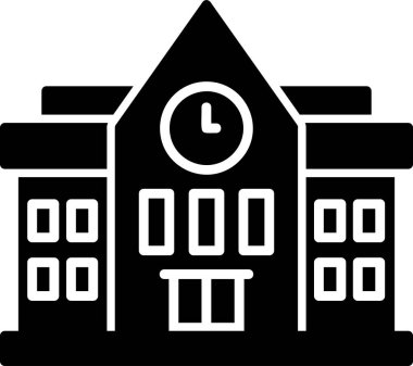 Okul canlandırma simgesi, vektör illüstrasyonu basit tasarım