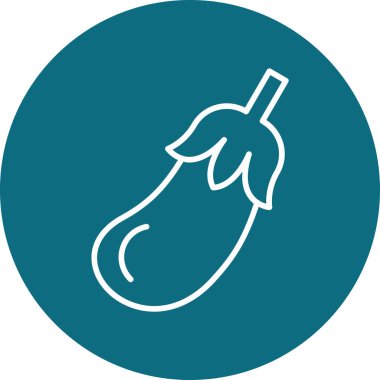 Vektör çizimi, simge patlıcan 