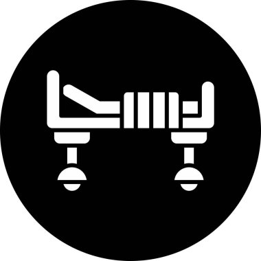 Hastane yatağı ikon vektör illüstrasyonu