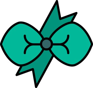 Kurdele yayı. Web simgesi basit illüstrasyon