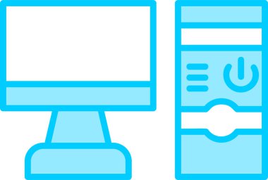 Basit Bilgisayar vektör illüstrasyonu