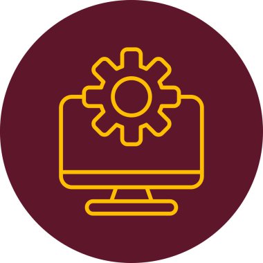 Basit Bilgisayar vektör illüstrasyonu