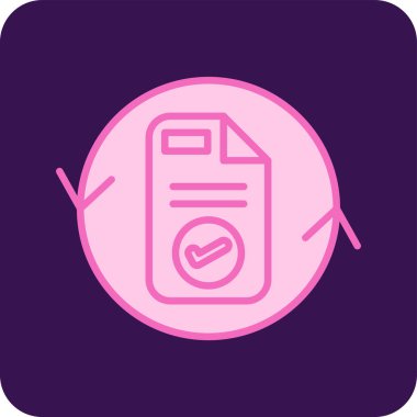 belge simgesi, vektör illüstrasyonu basit tasarım