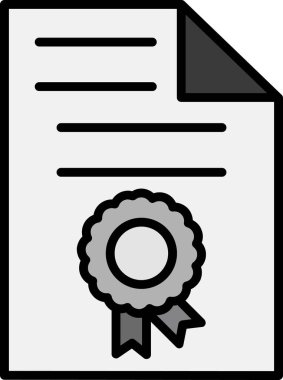 Sertifika. Web simgesi basit illüstrasyon 