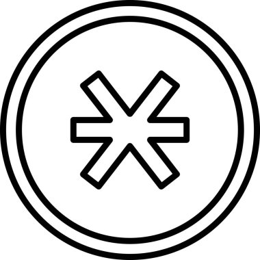 Asterisk ağ simgesi, vektör illüstrasyonu  