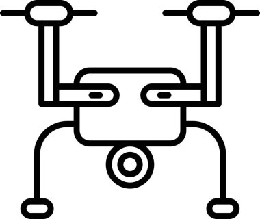 Drone simgesi, vektör illüstrasyonu basit tasarım