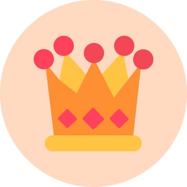 Taç. Web simgesi basit illüstrasyon 