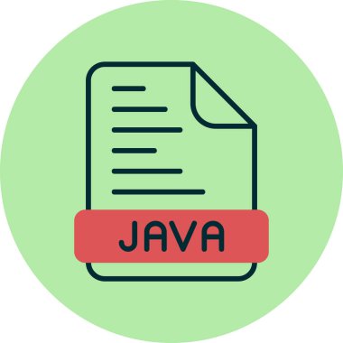 Java programlama kodu vektör illüstrasyonu 