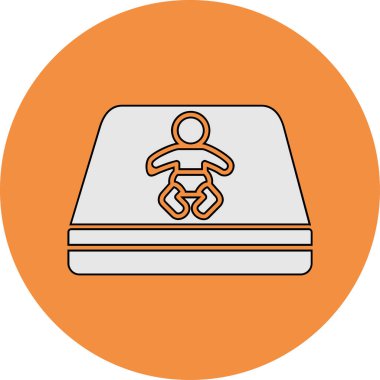 Yatak Ağı simgesi, basit vektör illüstrasyonu