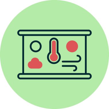 Meteoroloji simgesi web basit illüstrasyon