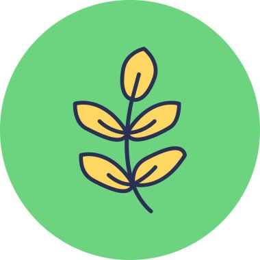 Royal Fern simge vektör illüstrasyonunu bırakıyor