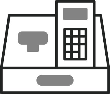 Kasiyer. Web simgesi basit illüstrasyon