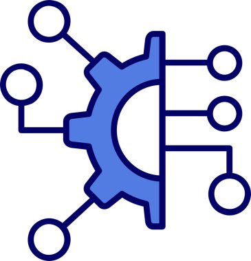 Teknoloji. Web simgesi basit illüstrasyon