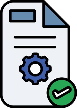 düz ayar simgesi, vektör illüstrasyonu