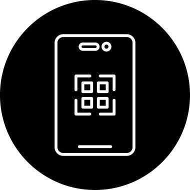 QR Kod simgesi modern vektör illüstrasyonu