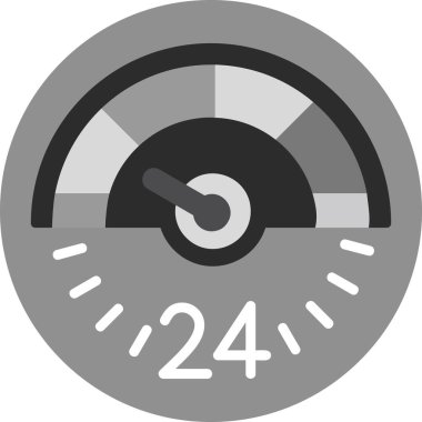 Speedometer web simgesi, vektör illüstrasyonu