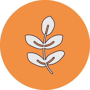 Royal Fern simge vektör illüstrasyonunu bırakıyor