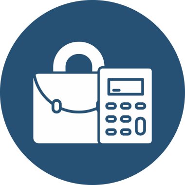 Basit muhasebe düz simgesi vektör illüstrasyonu.