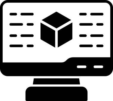 Dijital simge. Web tasarımı için özet çizim vektörü