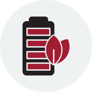 Eko Batarya basit simgesi arkaplanda izole edildi