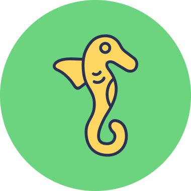 Deniz atı simgesi vektör illüstrasyonu