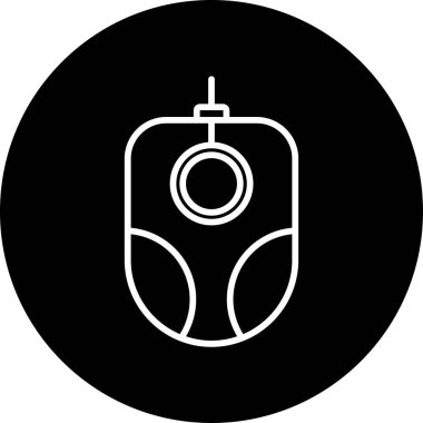 Parça Topu Fare Simgesi Vektör İllüstrasyonu Beyaz Arkaplanda İzole Edildi 