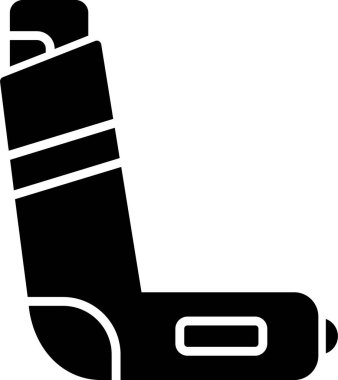 astım solunum simgesi, vektör illüstrasyonu basit tasarım