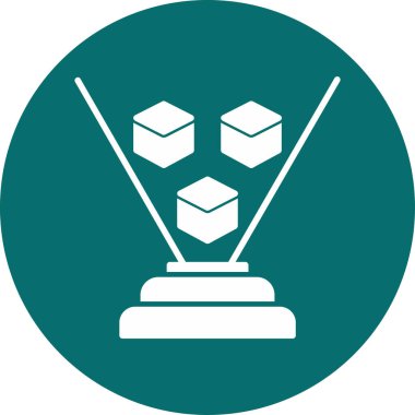 Hologram. Web simgesi basit illüstrasyon