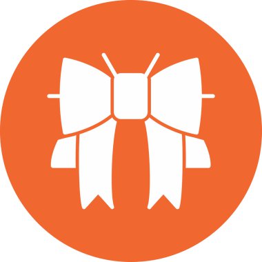 Kurdele yayı. Web simgesi basit illüstrasyon