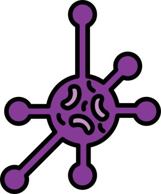 amoeba web simgesi, basit vektör illüstrasyonu