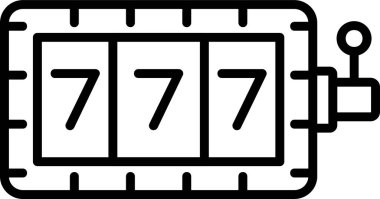 Kumarhane Kumar Makinesi ikon vektör çizimi