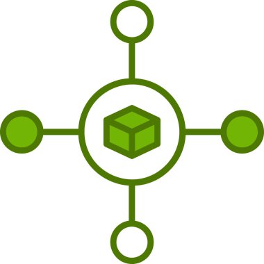 Web amaçları için soyut renk vektörü kripto para birimi simgesi