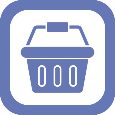 Alışveriş sepeti ikonu vektör illüstrasyonu