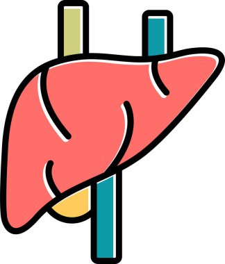 ssimple liver simgesi vektör çizimi