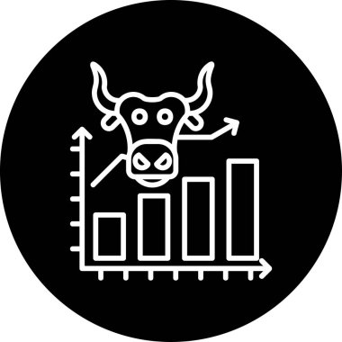 Boğa grafiği Borsa simgesi, basit illüstrasyon 