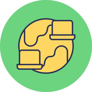 bağlantı ağ simgesi vektör illüstrasyonu