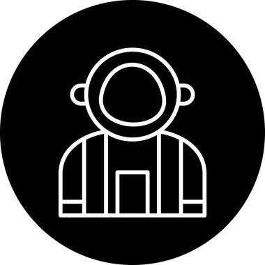 astronot adam simgesi vektör illüstrasyonu