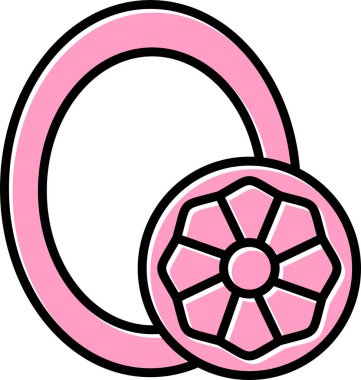 Büyük harf O web simgesi vektör illüstrasyonu