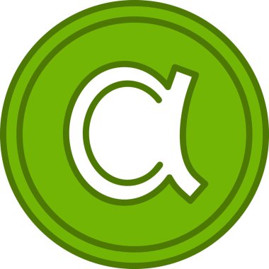 Alfa. Web simgesi basit tasarım