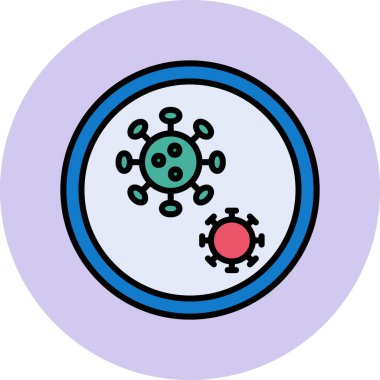 Mikroplar. Web simgesi basit illüstrasyon