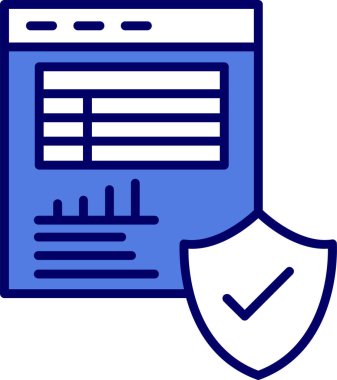 Güvenilir. Web simgesi basit illüstrasyon