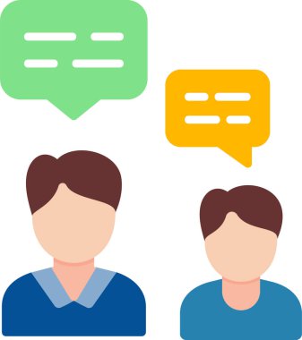 Konuşun. Web simgesi basit illüstrasyon