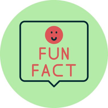 eğlenceli bilgi simgesi, basit vektör illüstrasyonu