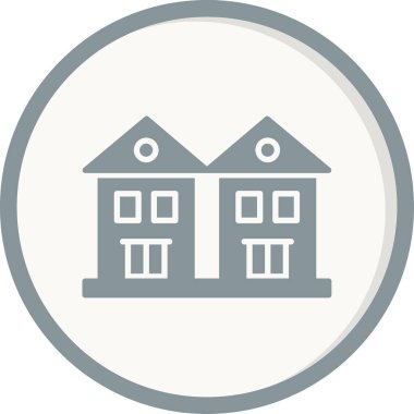  Dubleks. Web simgesi basit illüstrasyon