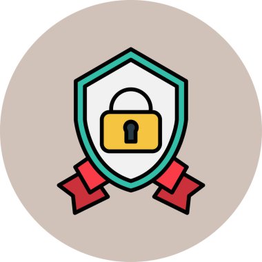 Koruma. Web simgesi basit illüstrasyon